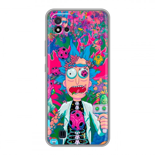 Дизайнерский силиконовый чехол для Realme C20 Рик и Морти Rick Morty