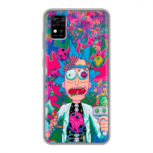 Дизайнерский силиконовый чехол для ZTE Blade A31 Рик и Морти Rick Morty