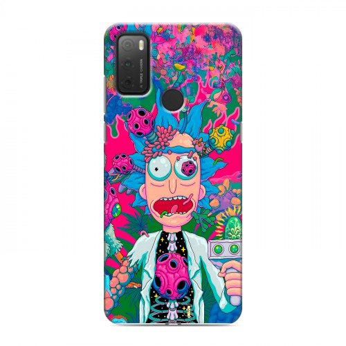 Дизайнерский силиконовый чехол для Alcatel 3L (2021) Рик и Морти Rick Morty