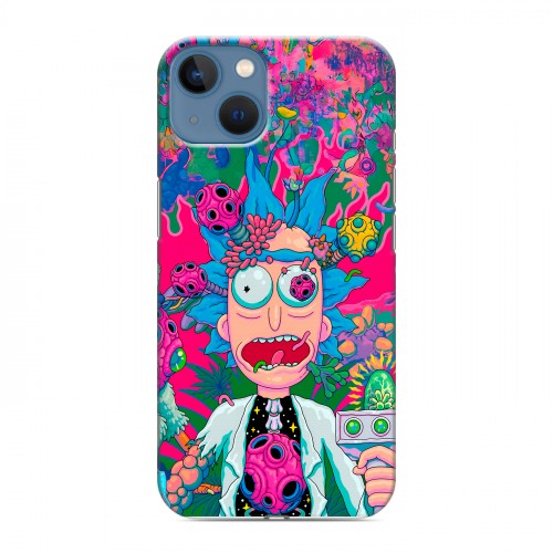 Дизайнерский силиконовый чехол для Iphone 13 Рик и Морти Rick Morty