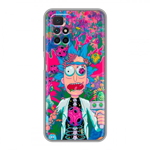 Дизайнерский силиконовый чехол для Xiaomi Redmi 10 Рик и Морти Rick Morty