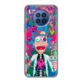 Дизайнерский силиконовый чехол для Huawei Nova 8i Рик и Морти Rick Morty