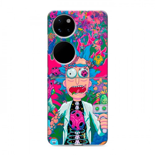 Дизайнерский пластиковый чехол для Huawei P50 Pocket Рик и Морти Rick Morty
