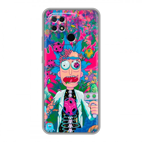 Дизайнерский силиконовый чехол для Xiaomi Redmi 10C Рик и Морти Rick Morty