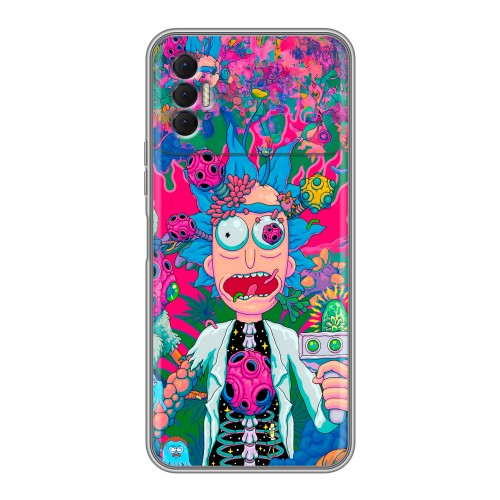 Дизайнерский силиконовый чехол для Tecno Spark 8P Рик и Морти Rick Morty