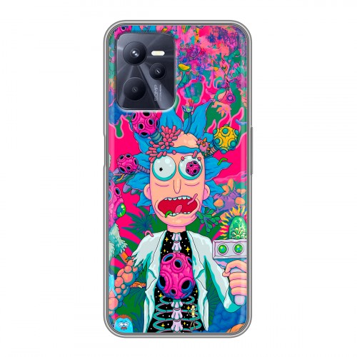 Дизайнерский силиконовый чехол для Realme C35 Рик и Морти Rick Morty