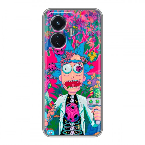 Дизайнерский силиконовый чехол для Vivo T1 Рик и Морти Rick Morty
