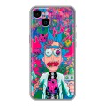 Дизайнерский силиконовый чехол для Iphone 14 Рик и Морти Rick Morty