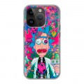 Дизайнерский силиконовый чехол для Iphone 14 Pro Рик и Морти Rick Morty