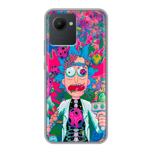 Дизайнерский силиконовый чехол для Realme C30 Рик и Морти Rick Morty