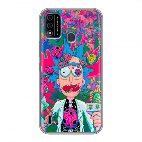Дизайнерский силиконовый чехол для Itel A48 Рик и Морти Rick Morty