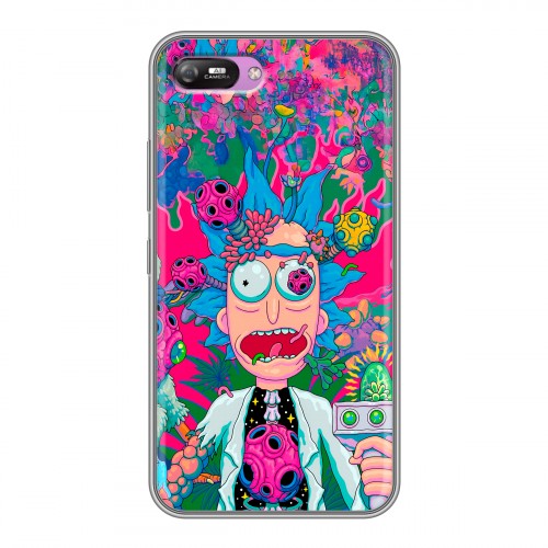 Дизайнерский силиконовый с усиленными углами чехол для Itel A25 Рик и Морти Rick Morty