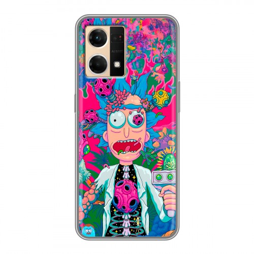 Дизайнерский силиконовый чехол для OPPO Reno7 Рик и Морти Rick Morty