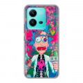 Дизайнерский пластиковый чехол для Vivo V25 Рик и Морти Rick Morty