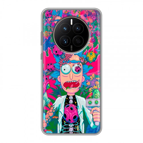 Дизайнерский силиконовый с усиленными углами чехол для Huawei Mate 50 Рик и Морти Rick Morty