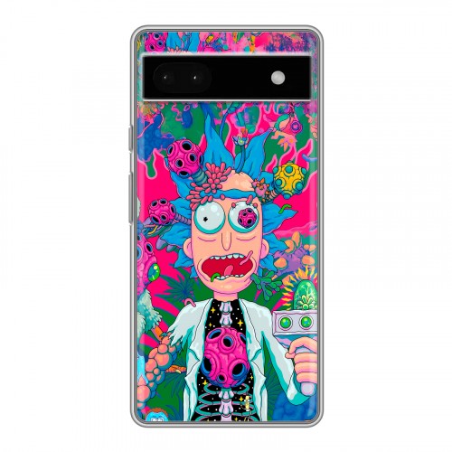Дизайнерский силиконовый чехол для Google Pixel 6a Рик и Морти Rick Morty