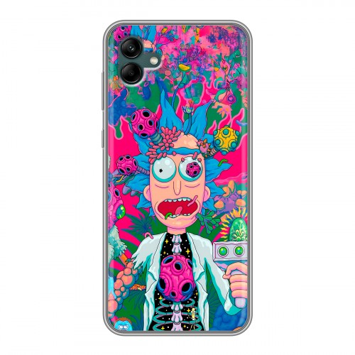 Дизайнерский силиконовый чехол для Samsung Galaxy A04 Рик и Морти Rick Morty