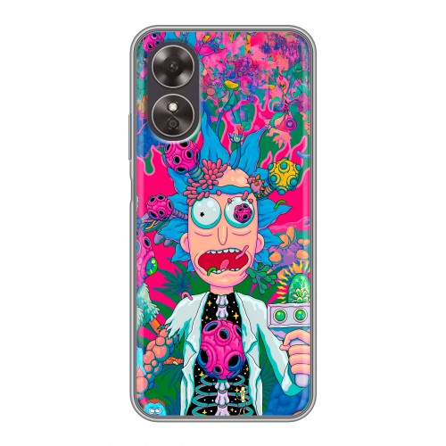 Дизайнерский силиконовый чехол для OPPO A17 Рик и Морти Rick Morty