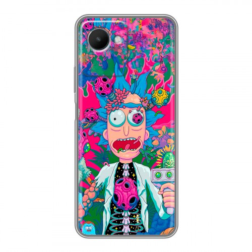 Дизайнерский силиконовый чехол для Realme C30s Рик и Морти Rick Morty