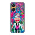 Дизайнерский силиконовый чехол для OPPO Reno8 T Рик и Морти Rick Morty
