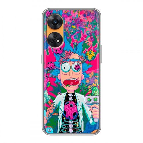Дизайнерский силиконовый чехол для OPPO Reno8 T Рик и Морти Rick Morty