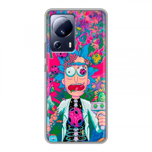 Дизайнерский силиконовый чехол для Xiaomi 13 Lite Рик и Морти Rick Morty