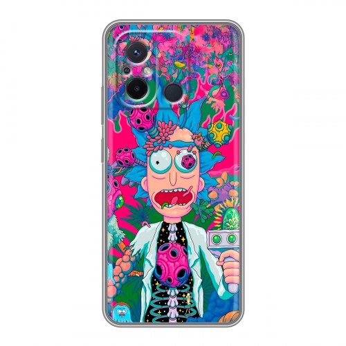 Дизайнерский силиконовый чехол для Xiaomi RedMi 12C Рик и Морти Rick Morty