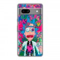 Дизайнерский силиконовый чехол для Google Pixel 7A Рик и Морти Rick Morty