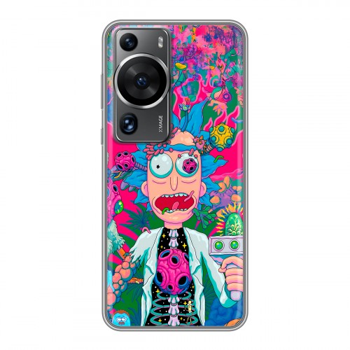 Дизайнерский силиконовый чехол для Huawei P60 Рик и Морти Rick Morty