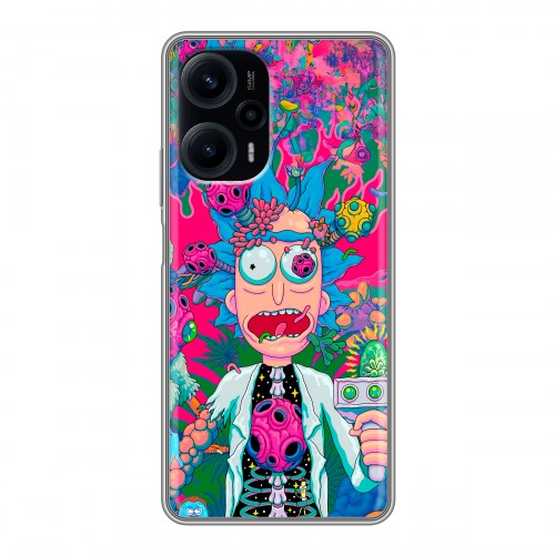 Дизайнерский силиконовый чехол для XIaomi Poco F5 Рик и Морти Rick Morty