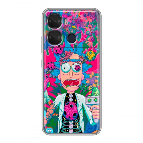 Дизайнерский силиконовый чехол для Itel P40 Рик и Морти Rick Morty