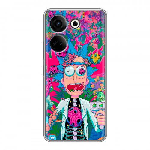 Дизайнерский силиконовый чехол для Tecno Camon 20 Рик и Морти Rick Morty