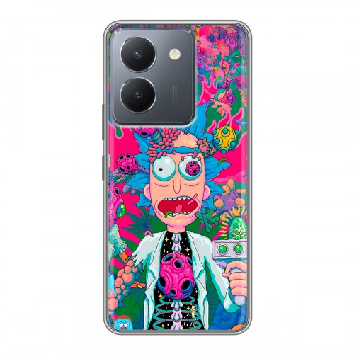 Дизайнерский силиконовый чехол для Vivo Y36 Рик и Морти Rick Morty