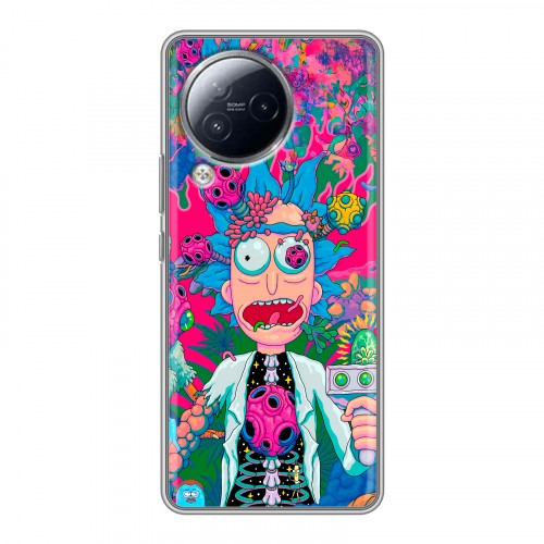 Дизайнерский силиконовый чехол для Xiaomi Civi 3 Рик и Морти Rick Morty
