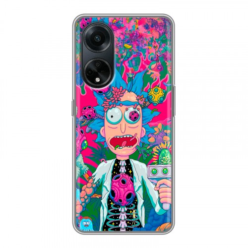 Дизайнерский силиконовый чехол для OPPO A98 Рик и Морти Rick Morty