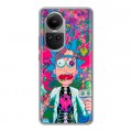 Дизайнерский силиконовый чехол для OPPO Reno10 Рик и Морти Rick Morty
