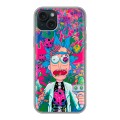 Дизайнерский силиконовый чехол для Iphone 15 Plus Рик и Морти Rick Morty