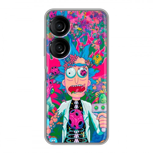 Дизайнерский силиконовый чехол для ASUS ZenFone 9 Рик и Морти Rick Morty