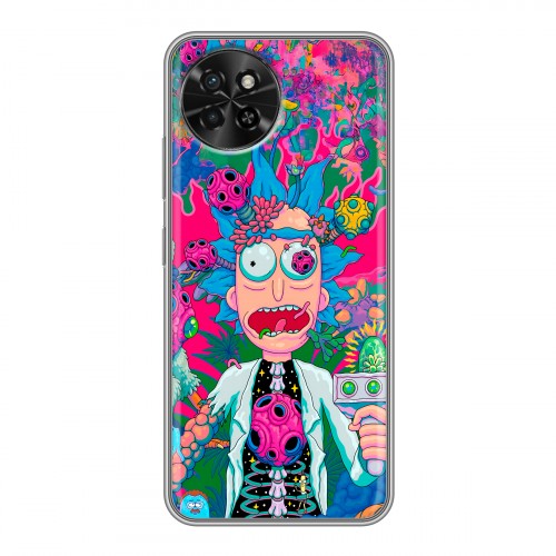 Дизайнерский силиконовый чехол для Itel S23 Рик и Морти Rick Morty