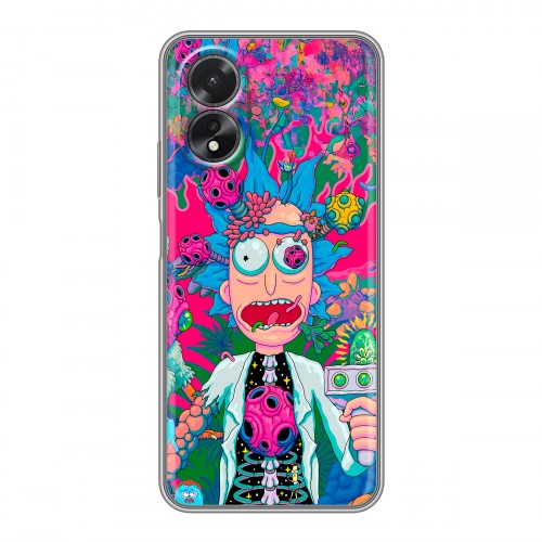 Дизайнерский силиконовый чехол для OPPO A38 4G Рик и Морти Rick Morty