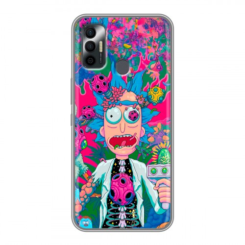 Дизайнерский силиконовый чехол для Tecno Spark 7 Рик и Морти Rick Morty