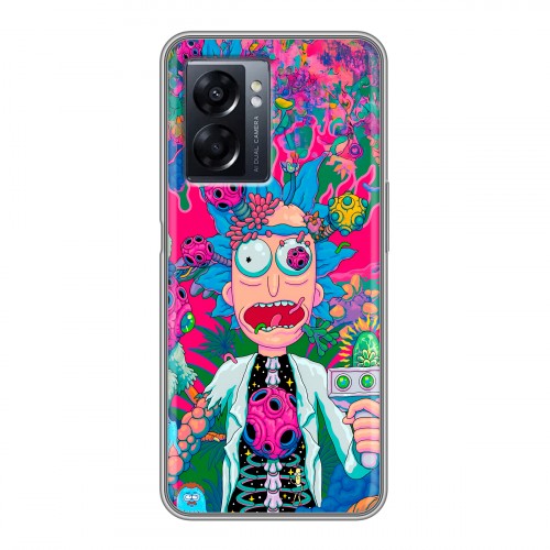 Дизайнерский силиконовый чехол для OPPO A57 5G Рик и Морти Rick Morty
