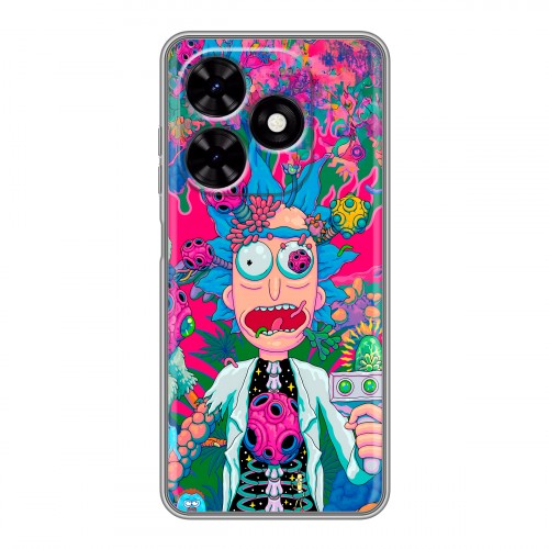 Дизайнерский силиконовый чехол для Tecno Spark Go 2024 Рик и Морти Rick Morty