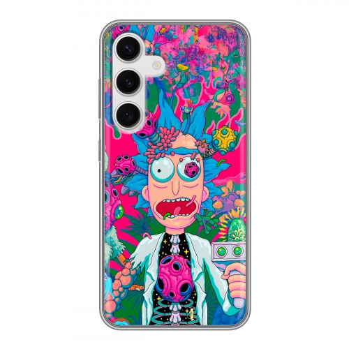 Дизайнерский силиконовый чехол для Samsung Galaxy S24 Рик и Морти Rick Morty