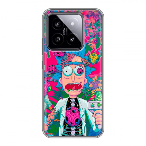 Дизайнерский силиконовый чехол для Xiaomi 14 Рик и Морти Rick Morty