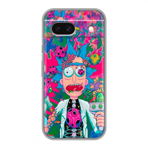Дизайнерский силиконовый чехол для Google Pixel 8a Рик и Морти Rick Morty
