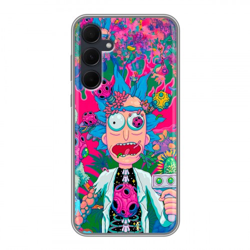 Дизайнерский силиконовый чехол для Samsung Galaxy A35 Рик и Морти Rick Morty