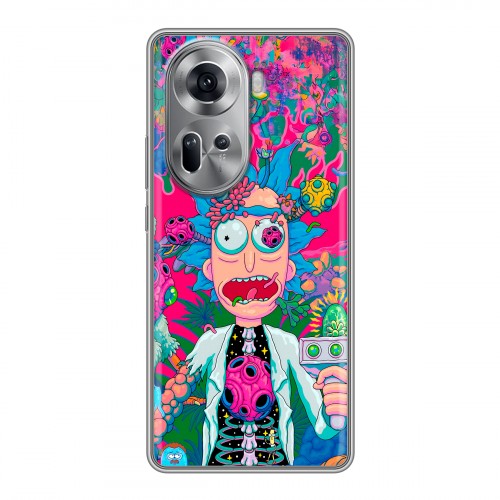 Дизайнерский силиконовый чехол для OPPO Reno 11 Рик и Морти Rick Morty