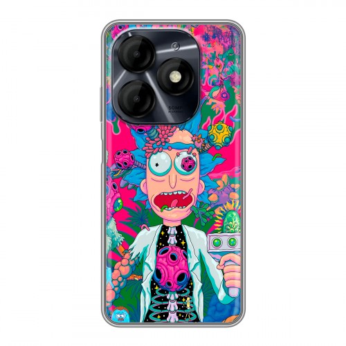 Дизайнерский силиконовый чехол для Itel P55 4G Рик и Морти Rick Morty