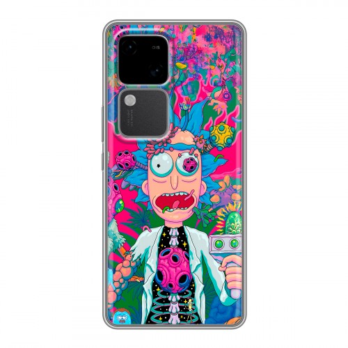 Дизайнерский силиконовый чехол для Vivo V30 5G Рик и Морти Rick Morty